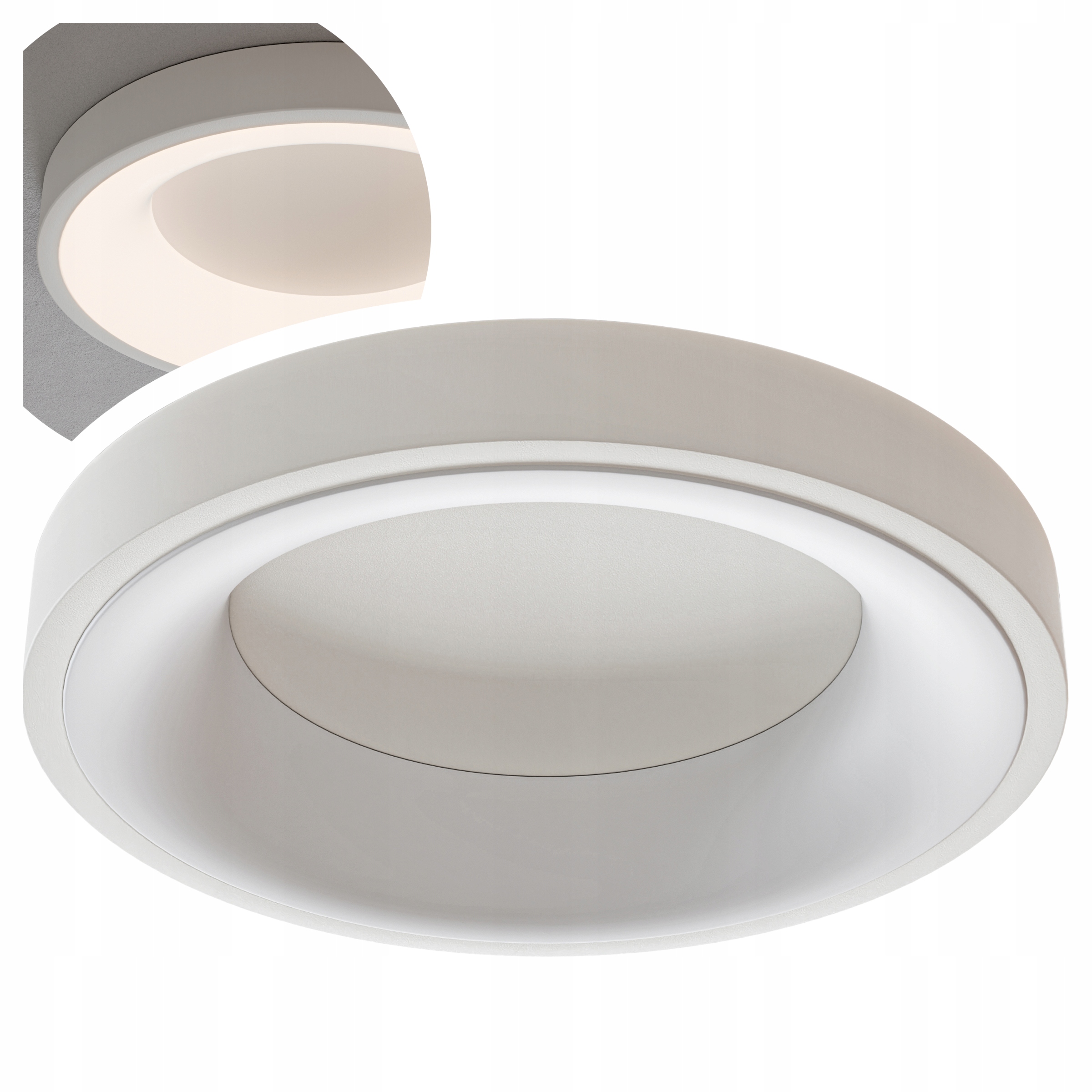 Plafon Lampa Sufitowa Led Panel Natynkowy 50W Okrągły Oprawa Biała 4000K