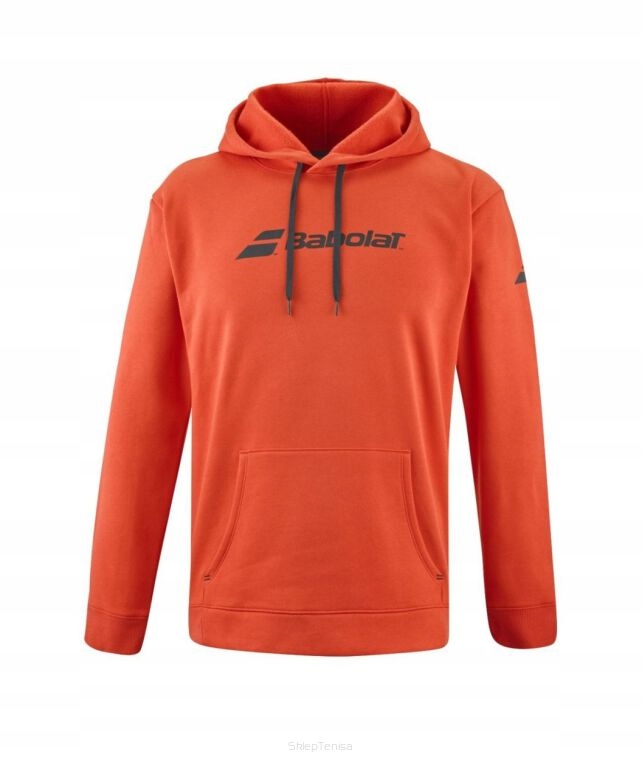 Bluza tenisowa juniorska Babolat Exercise Hood Sweat Fiesta Red 10/12