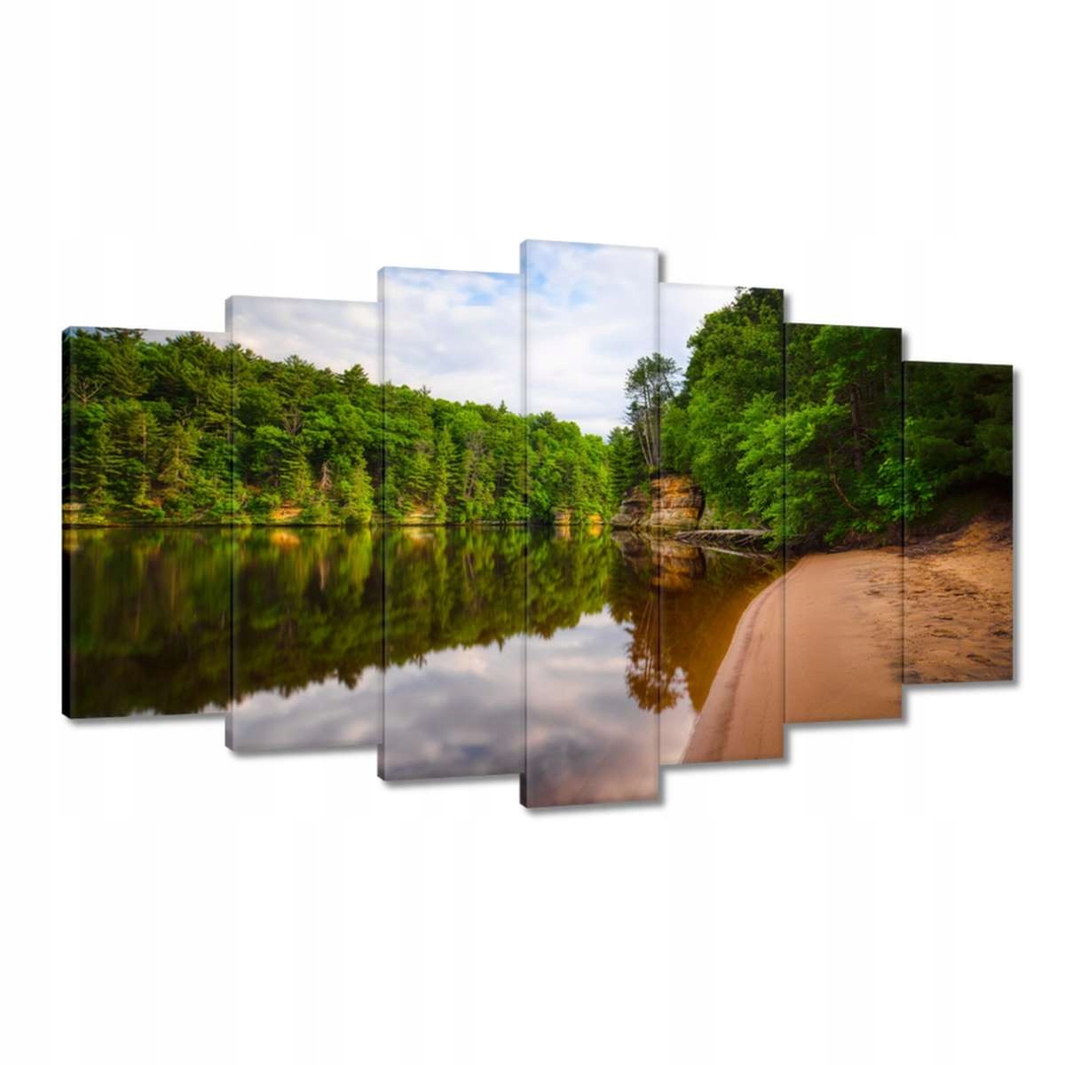 Obrazy 140x80 Tropický les Jezero Pláž