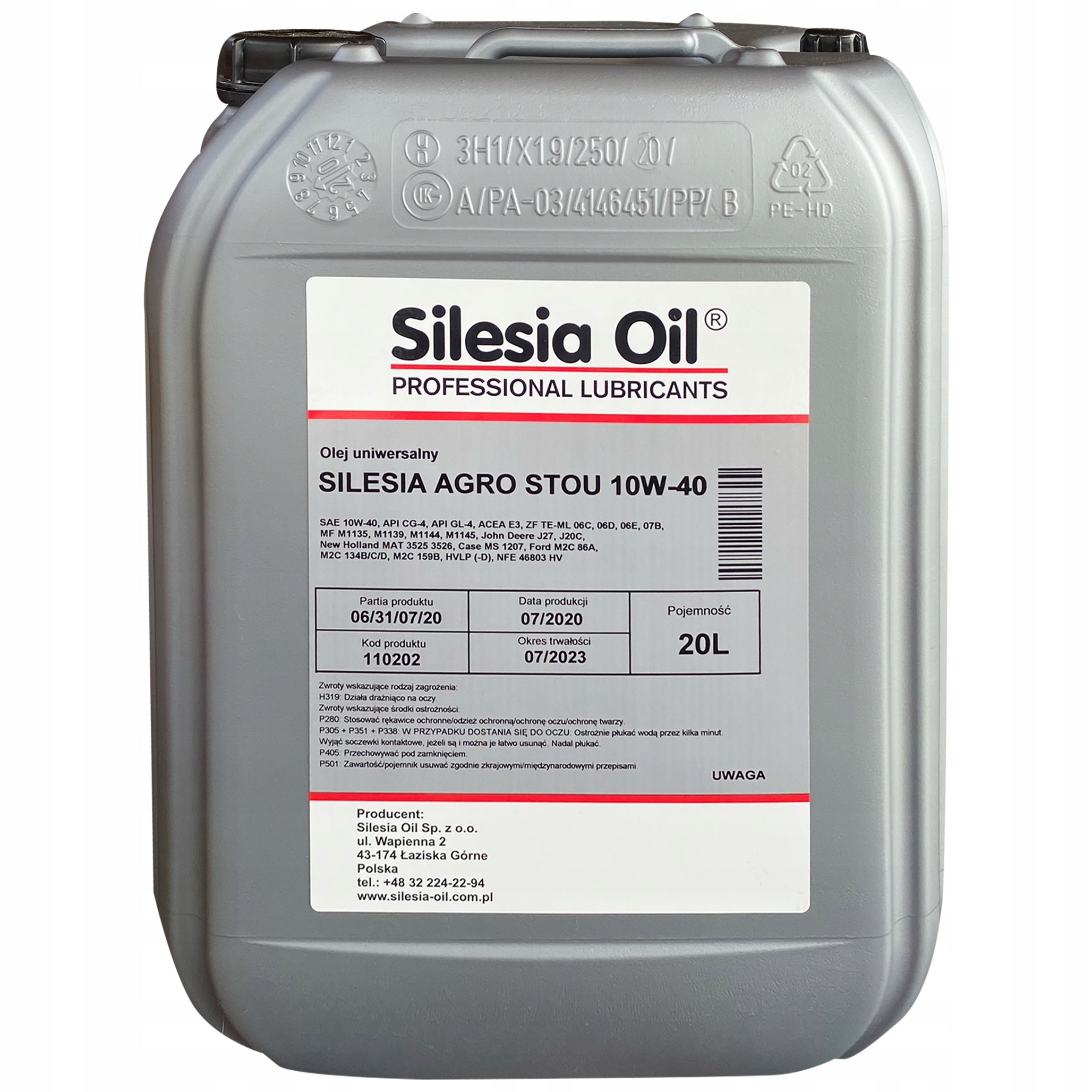 OLEJ SILESIA AGRO STOU 10W40 20L