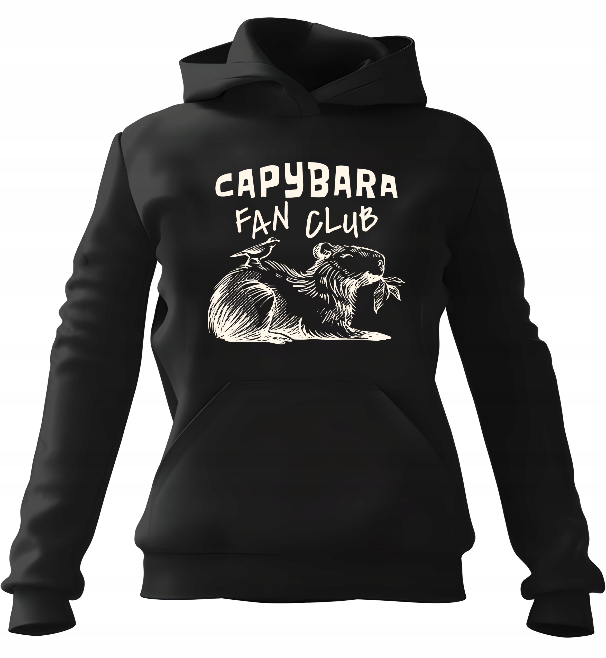 pánská mikina s kapucí Kapybara Fan Club Černá Xs Pro něj Chlapa Manžela Ch
