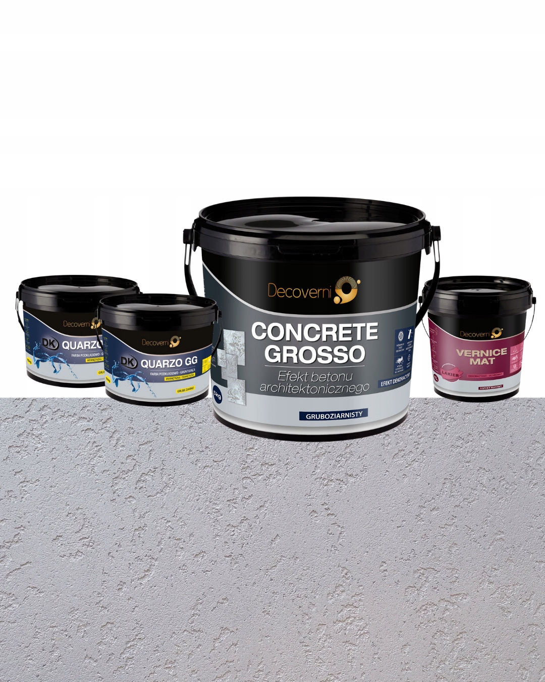 Beton Concrete Grosso 20 Kg zestaw 10m2 silver