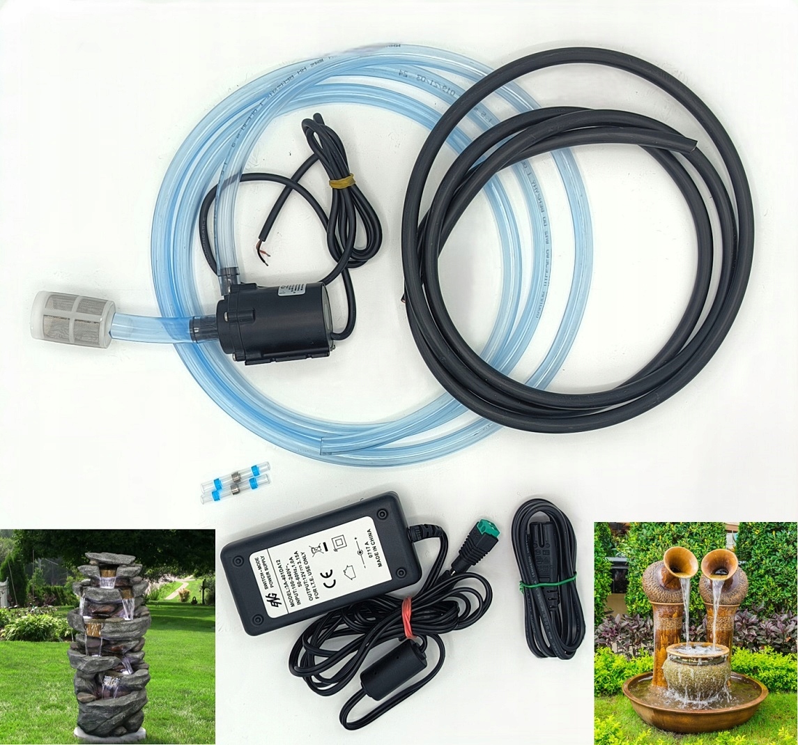 Zestaw Fotton Do Ogrodu 12V DC do Fontanna Kaskada 230v