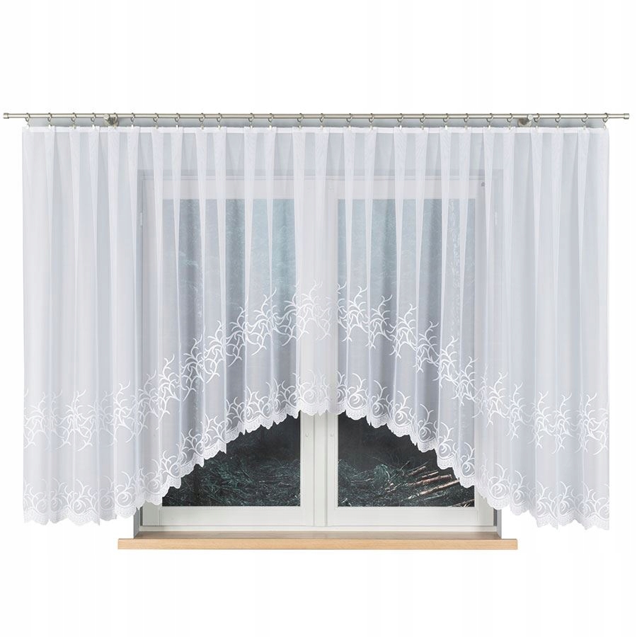 Záclona připravená na žabky Bakaro 520x160 bílá