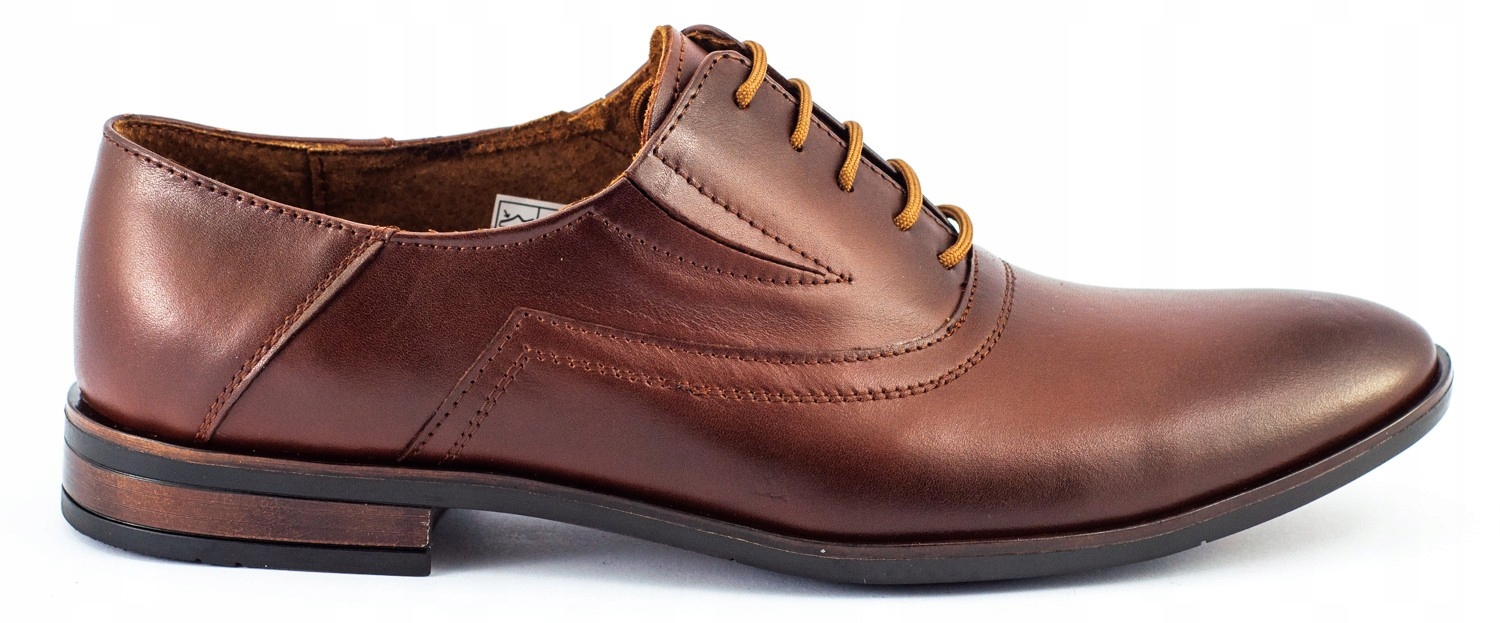 

Buty Wizytowe Męskie Skóra Polskie 291 Brąz 39