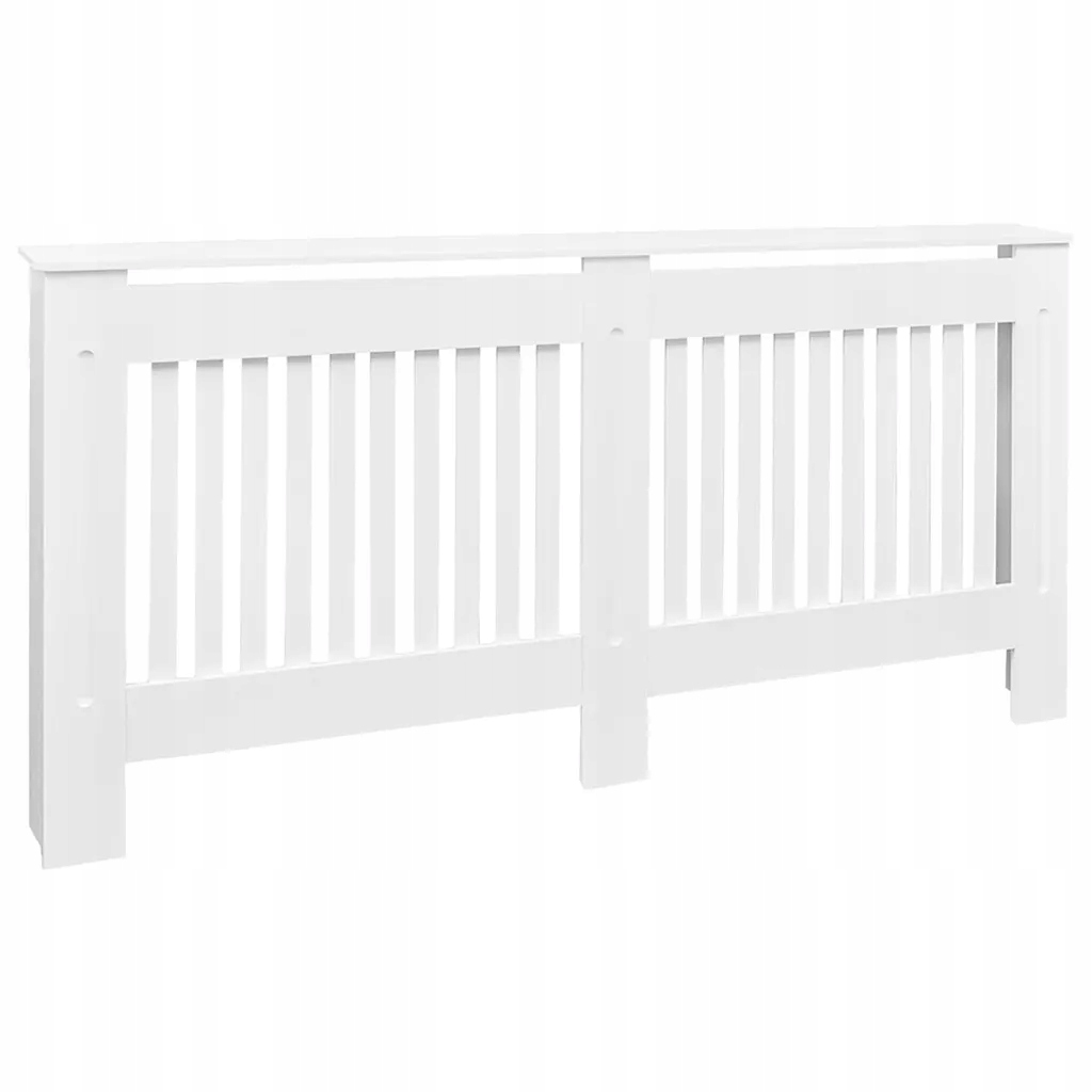 Kryt na radiátor Mdf bílý, 172 x 19 x 81,5 cm, matný povrch