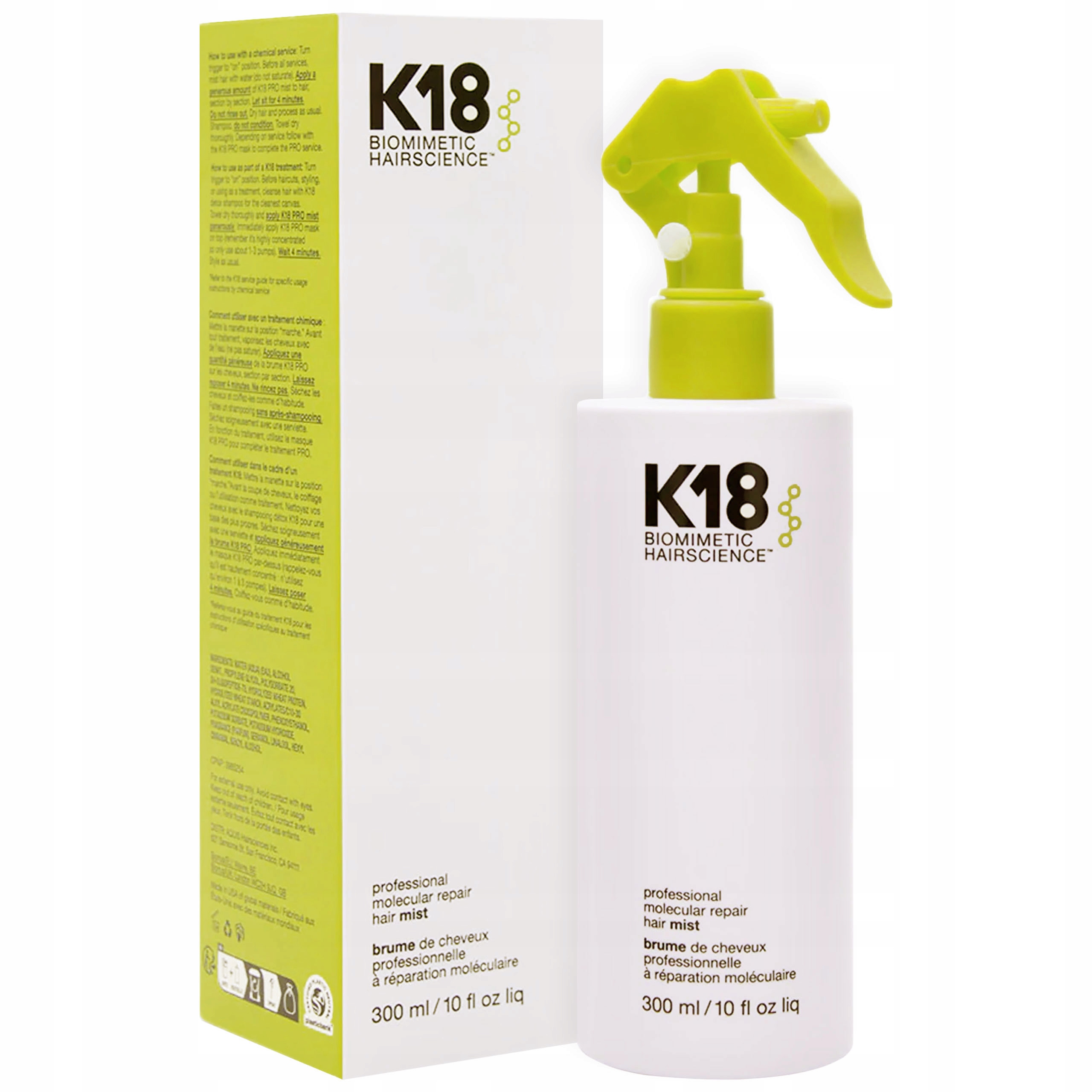 K18 Molecular Repair Hair Mist Mlha dodává vlasům hebkost a lesk 300