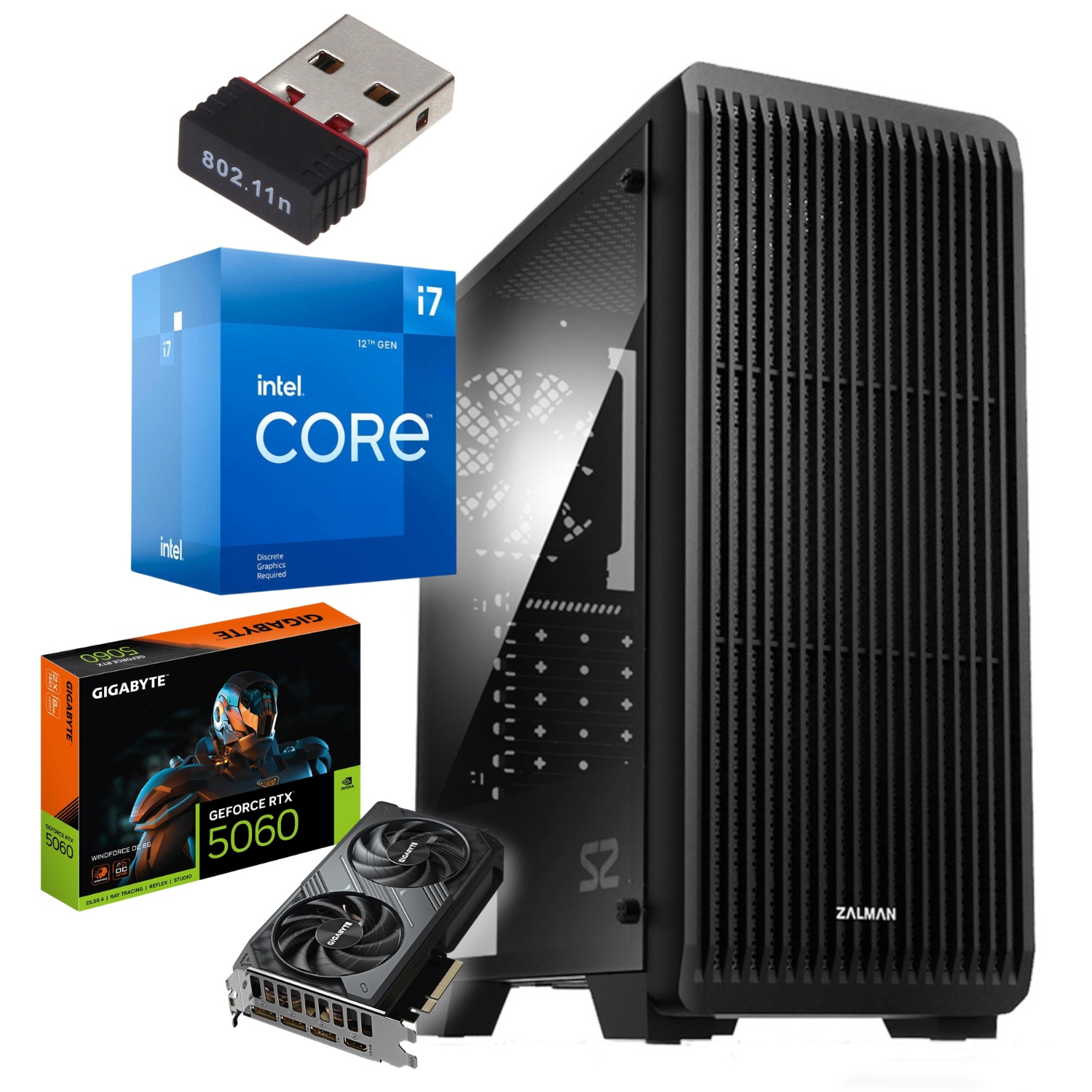 Počítač Kancelářský i7 4,9 GHz || Rtx 5060 || 32 GB/1 Tb Ssd NVMe || Windows 11