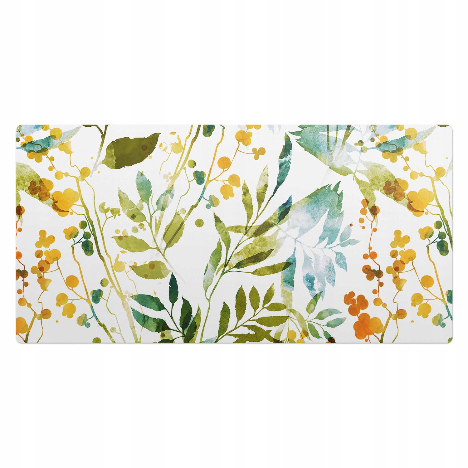 Ochranná podložka na stůl s potiskem Akvarijní vzor louky s listy 100 x 50 cm