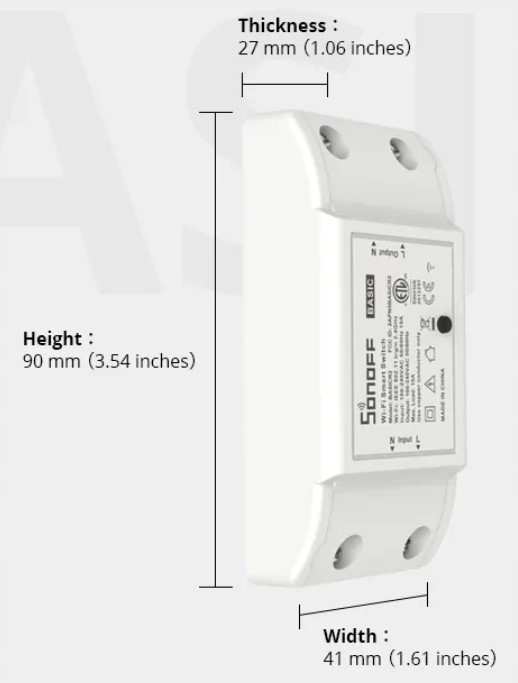 Sonoff Basic R2 przełącznik WIFI Smart Home eWeLink przekaźnik sterownik EAN (GTIN) 6920075775693