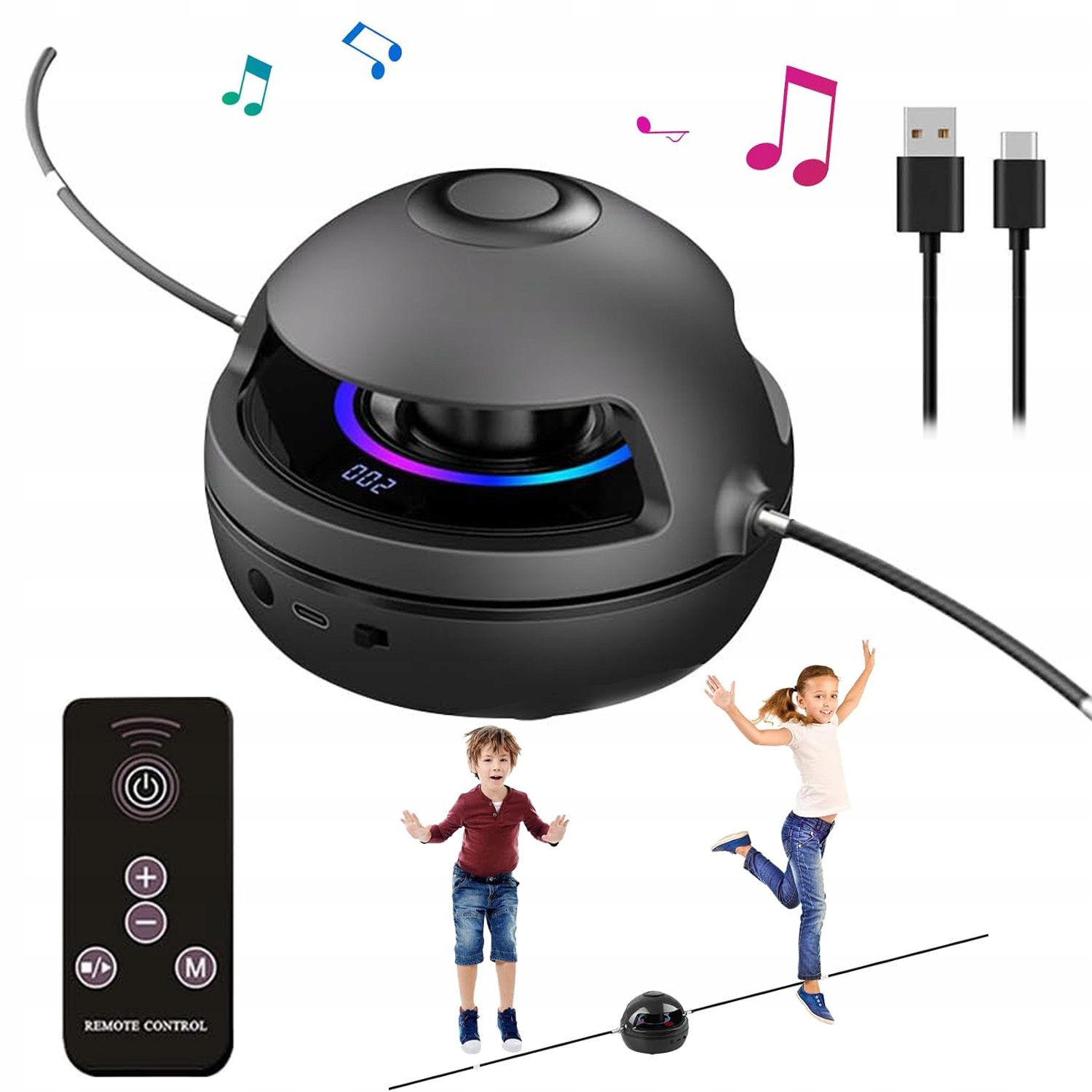 Skakanka Muzyczna Inteligentna Automatyczna Bluetooth Z Licznik I Pilot