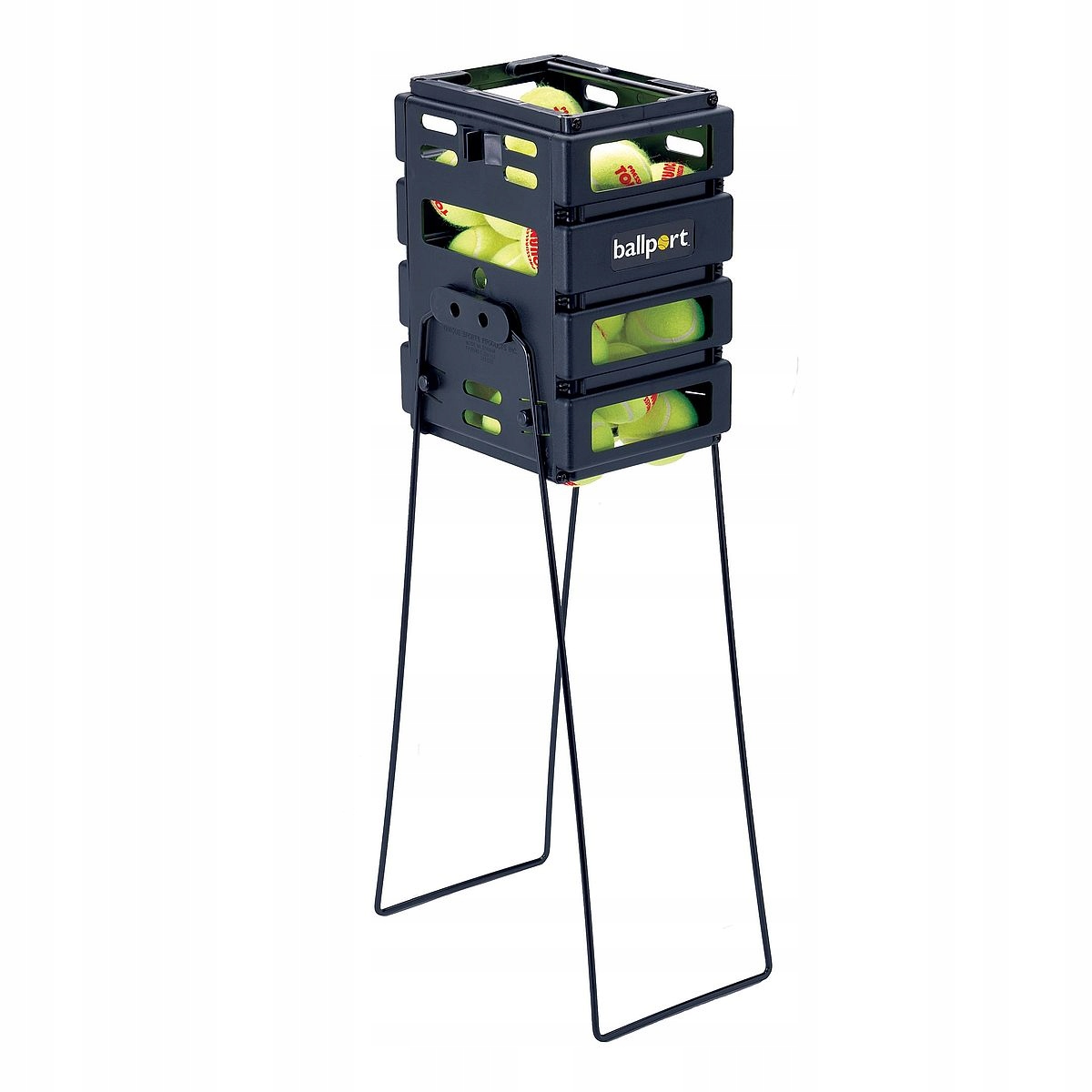 Tenisový trenérský koš Tourna Mini Ballport 36 Černý