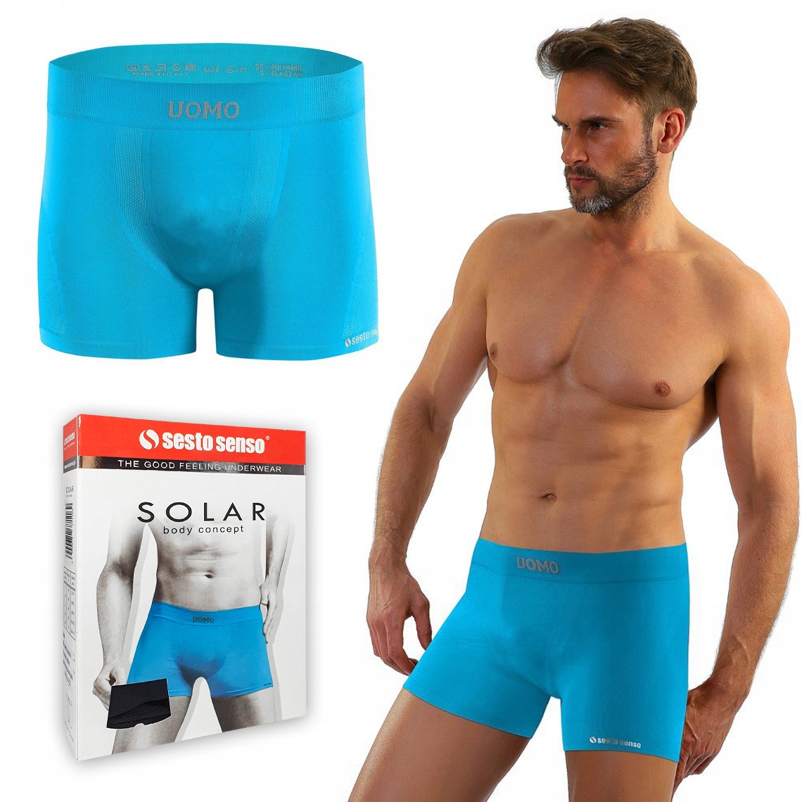 

Sesto Senso Solar bezszwowe bokserki męskie - L/XL