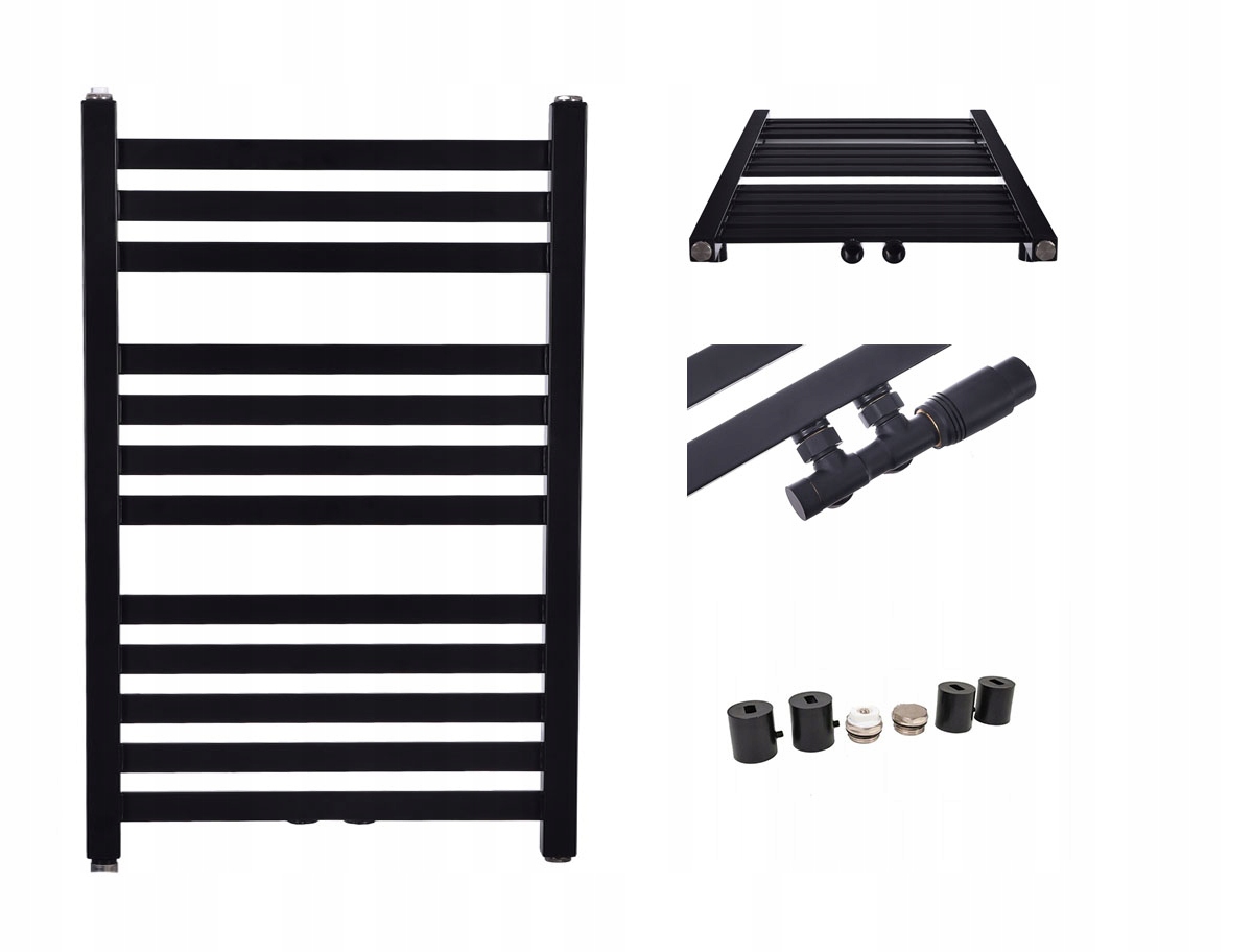 Koupelnový radiátor Vario 80/50 Černý Mat 50 mm