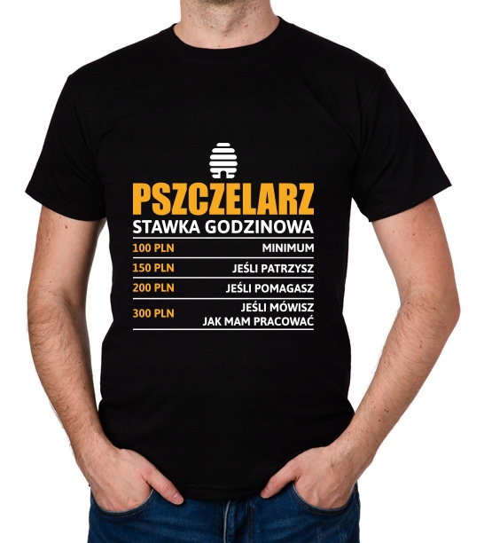 

koszulka Pszczelarz stawka godzinowa prezent