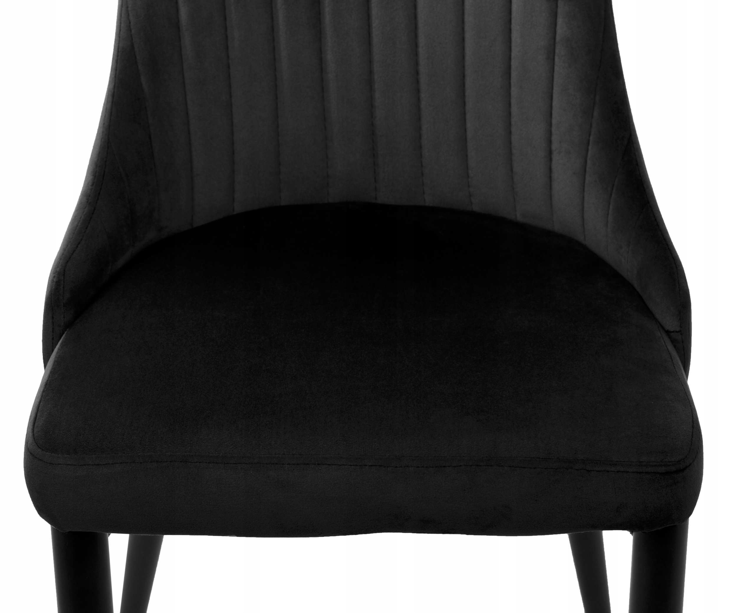 KRZESŁO TAPICEROWANE WELUROWE NOWOCZESNE CZARNE METALOWE NOGI DO SALONU Wysokość mebla 89 cm