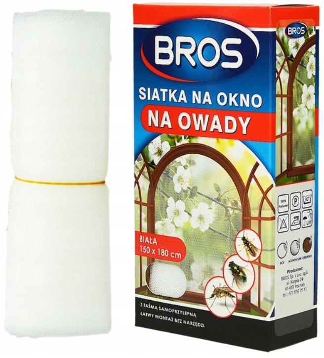 

Siatka Moskitiera Na Komary Na Okno Bros 150X180
