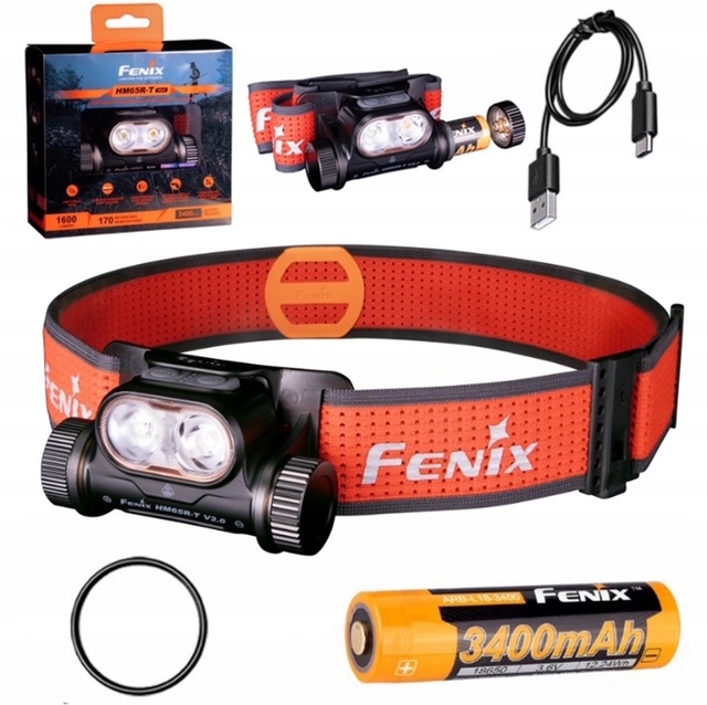 Latarka diodowa Fenix HM65R-T V2.0 1600 lumenów Usb-c 170 Metrów