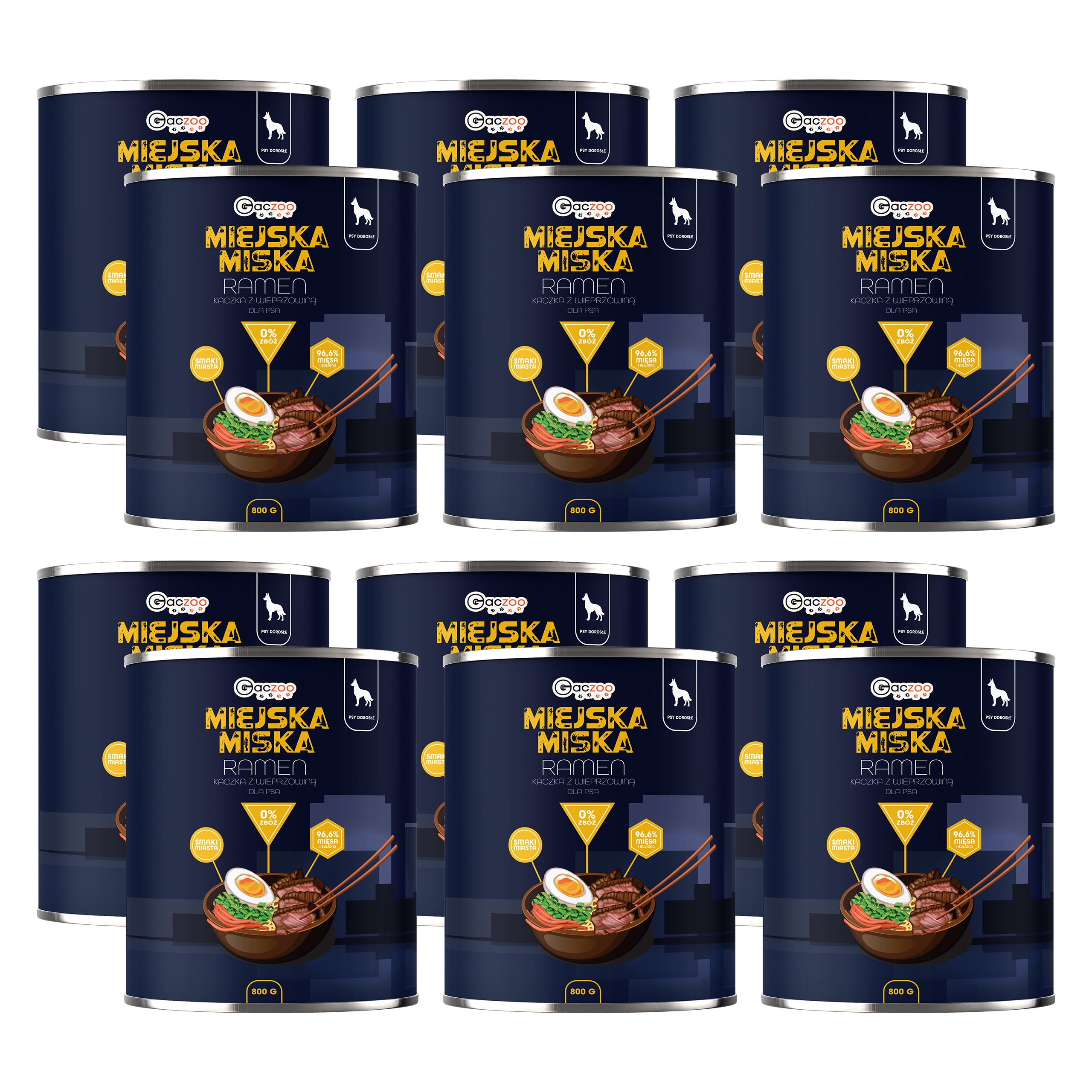 Levně Gaczoo Městská miska bezobilná krmivo pro psy Ramen 12 x 800 g