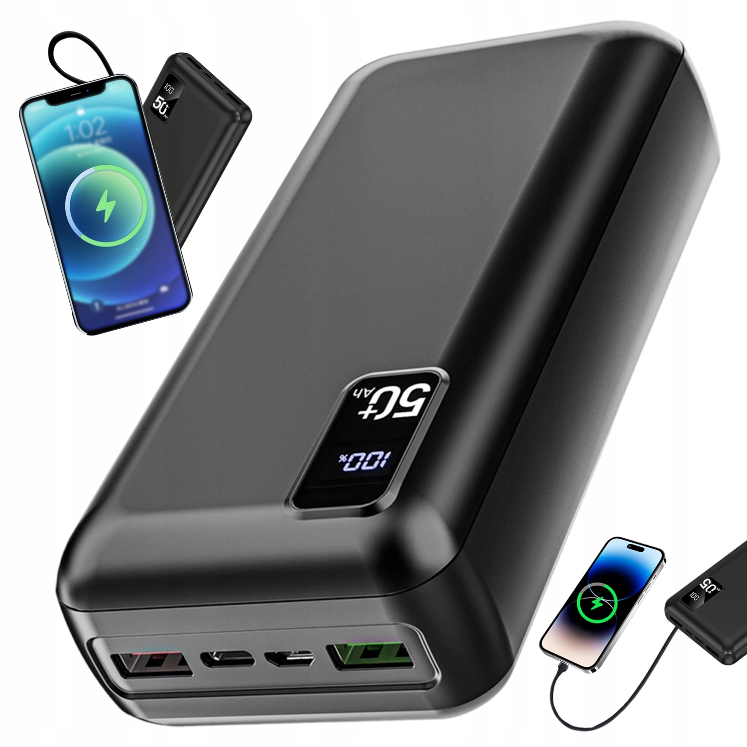 Powerbanka 50000 Mah S Led Displejem A Rychlým Nabíjením PD22W