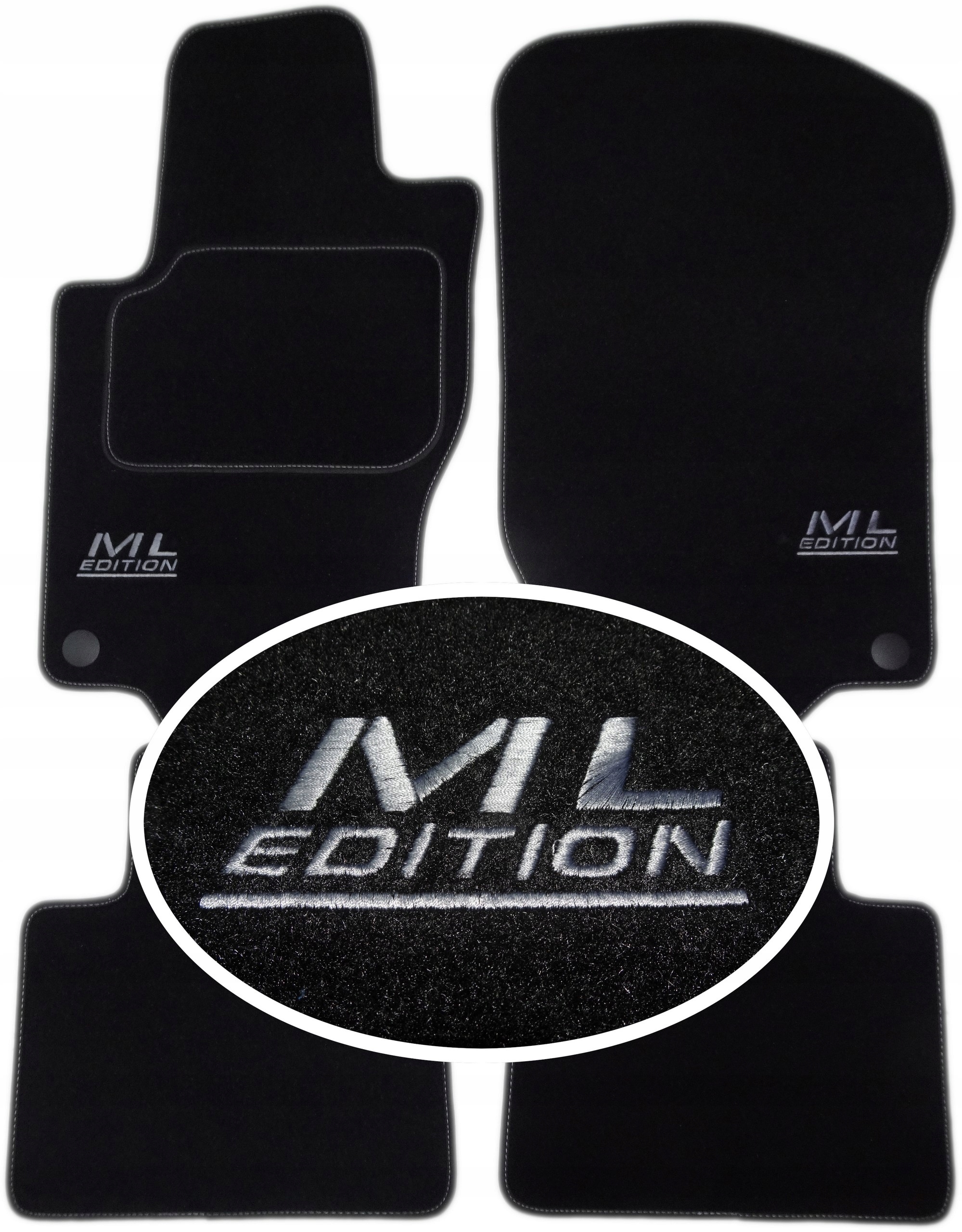 Mercedes ML W164 05-11 класичні килимки + вишивка CH2