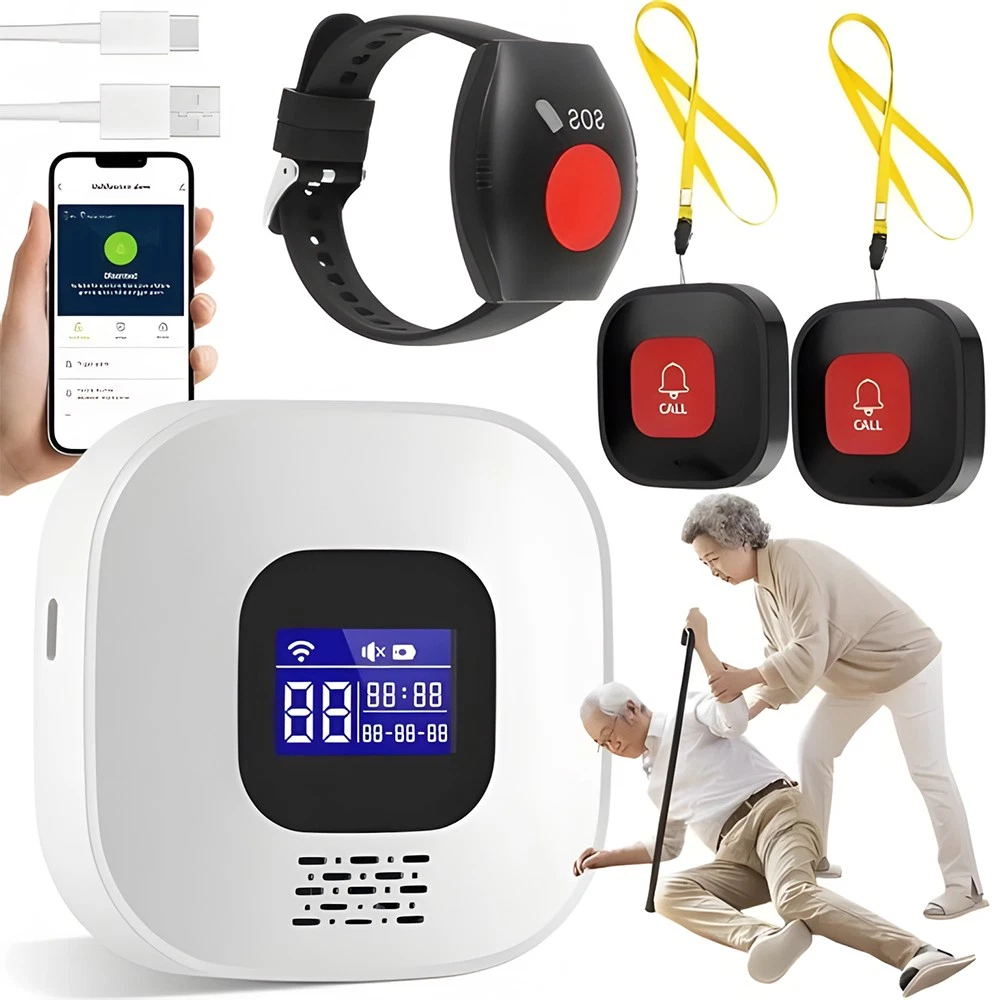 Alarm Pro Seniory Starší Nemocné, Tlačítko Pro Přivolání Pomoci, Náramek