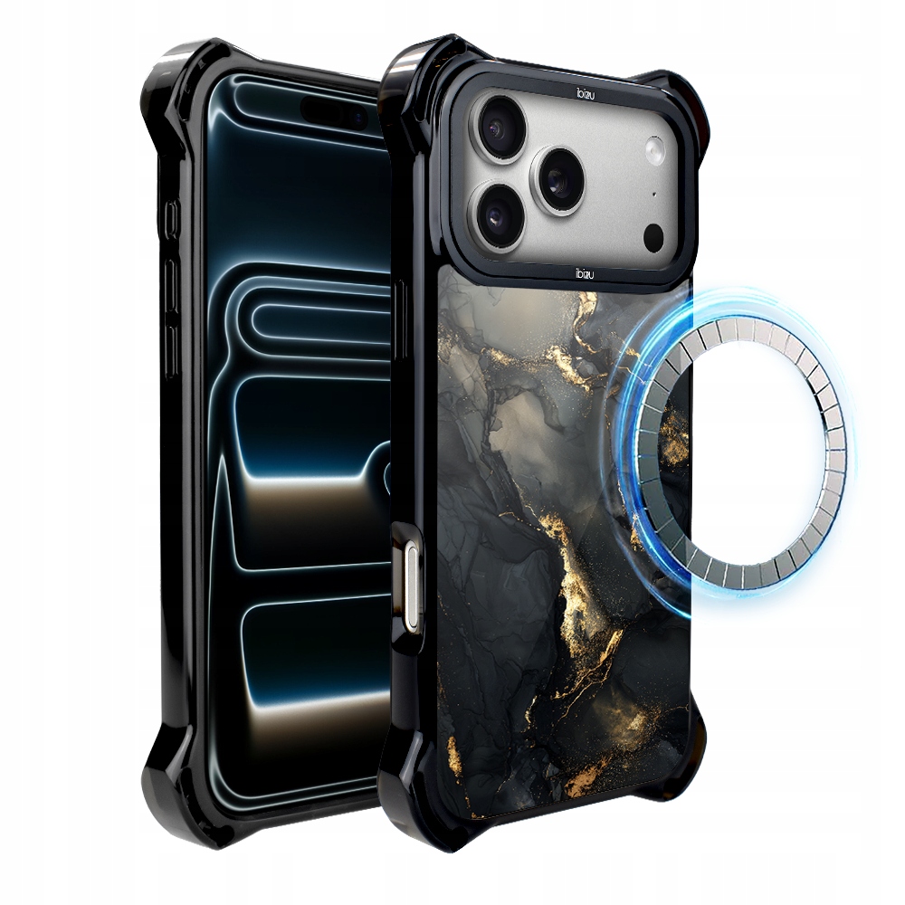 Pouzdro pro iPhone 17 Pro Ibizu DropGuard Ultra s MagSafe, černý diamant