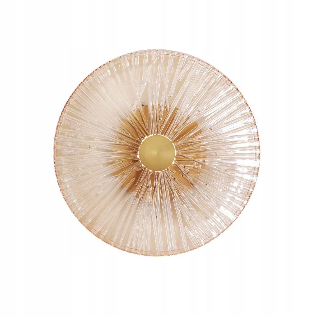 Nástěnné Led svítidlo kulatý 28 cm skleněné jantarové stínidlo 3000K Maxlight