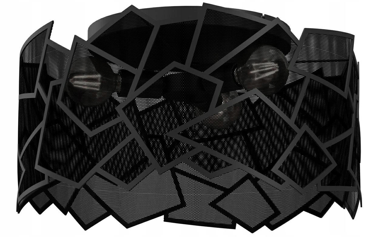 Stropná lampa Camo čierna kovová, elegantná v modernom štýle