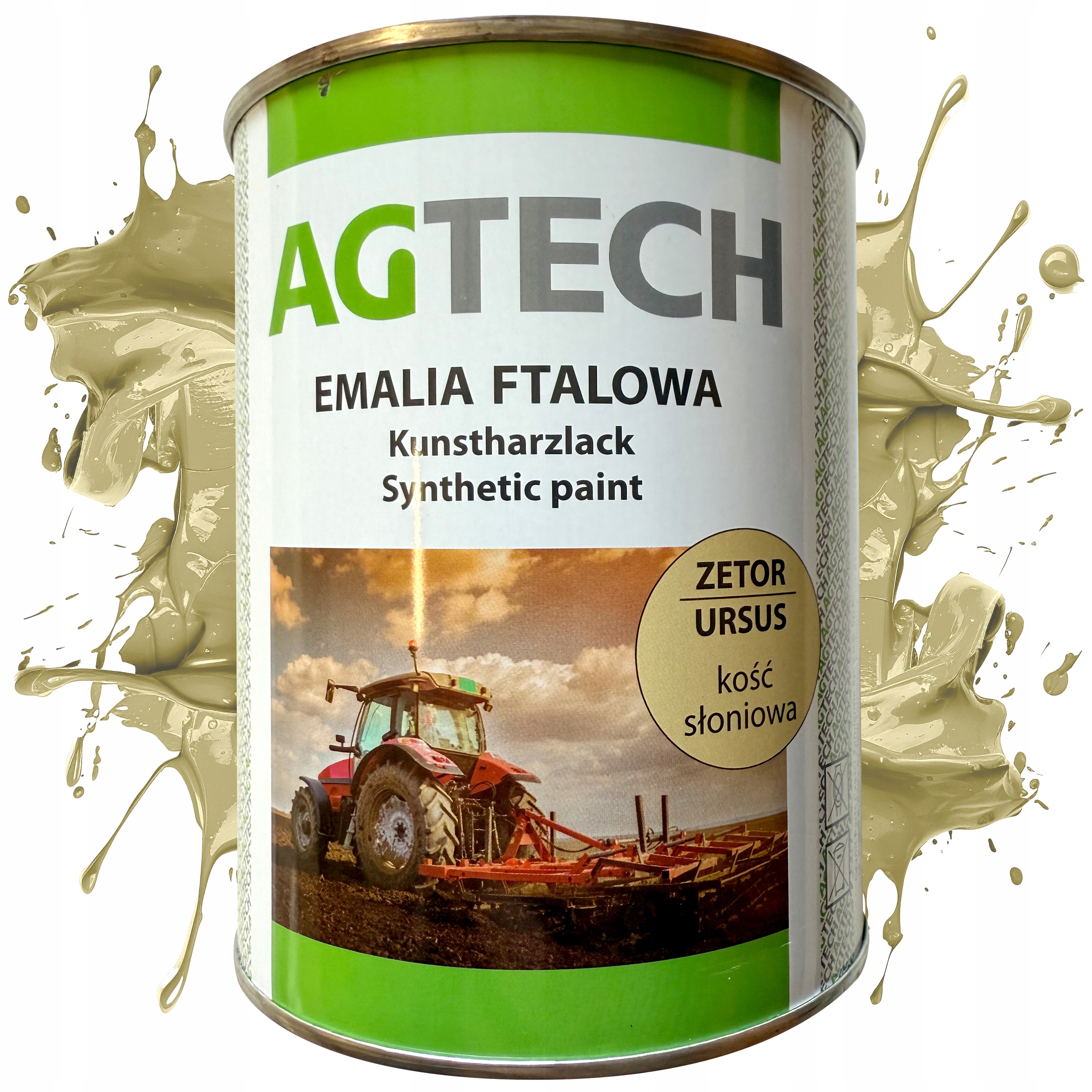 FARBA LAKIER KOŚĆ SŁONIOWA URSUS EMALIA UNIA 0.8L AGTECH 656270005