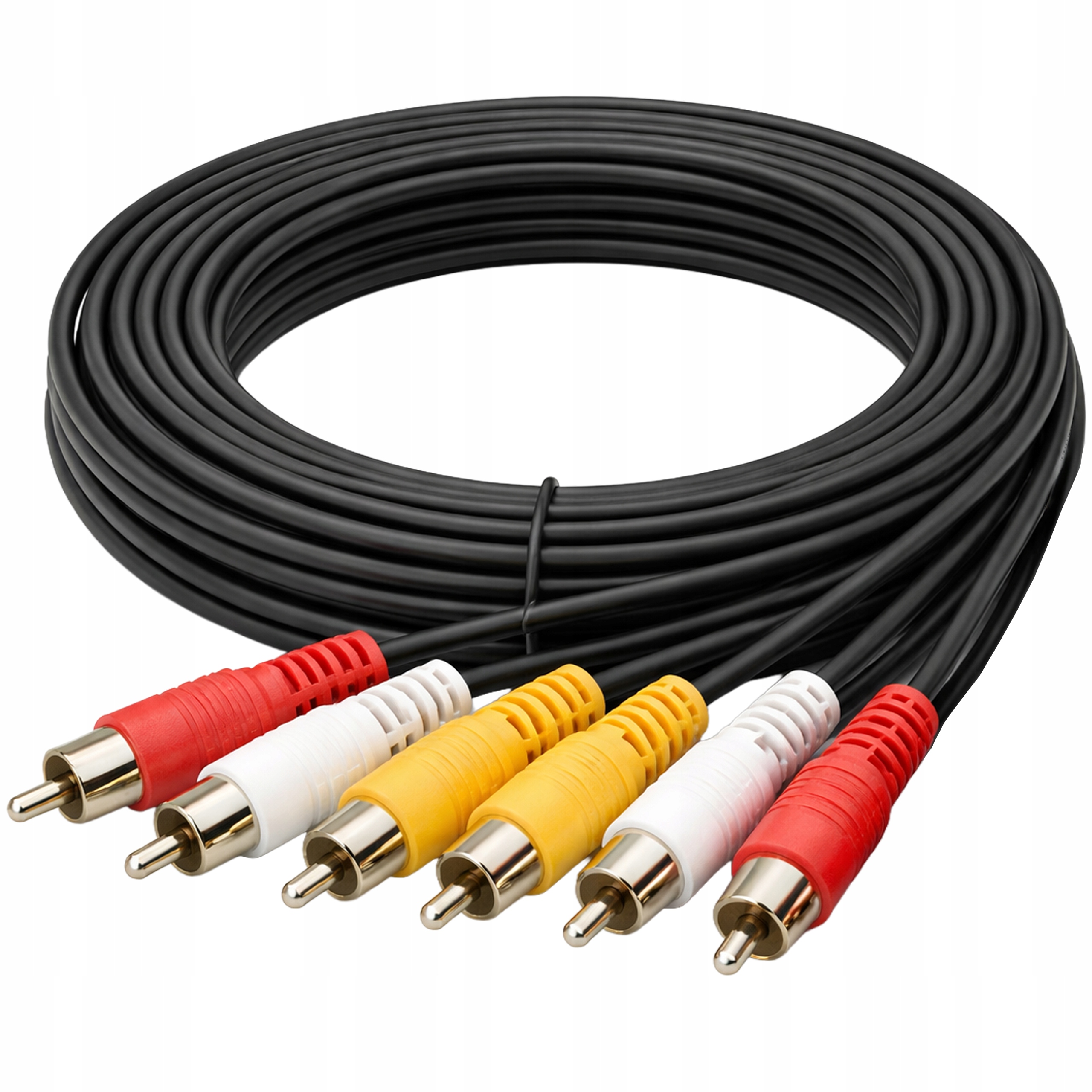 Przyłącze Kabel 3x Rca 3xRCA Cinch-cinch 1,2 M Czerwony Biały Żółty