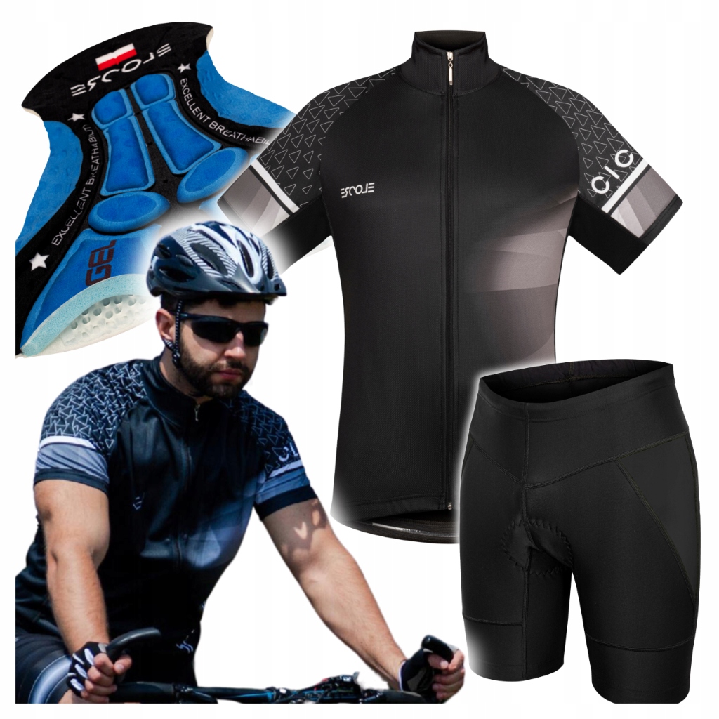 Pánské cyklistické oblečení XXL Cyklistický komplet Cyklistické tričko Kraťasy