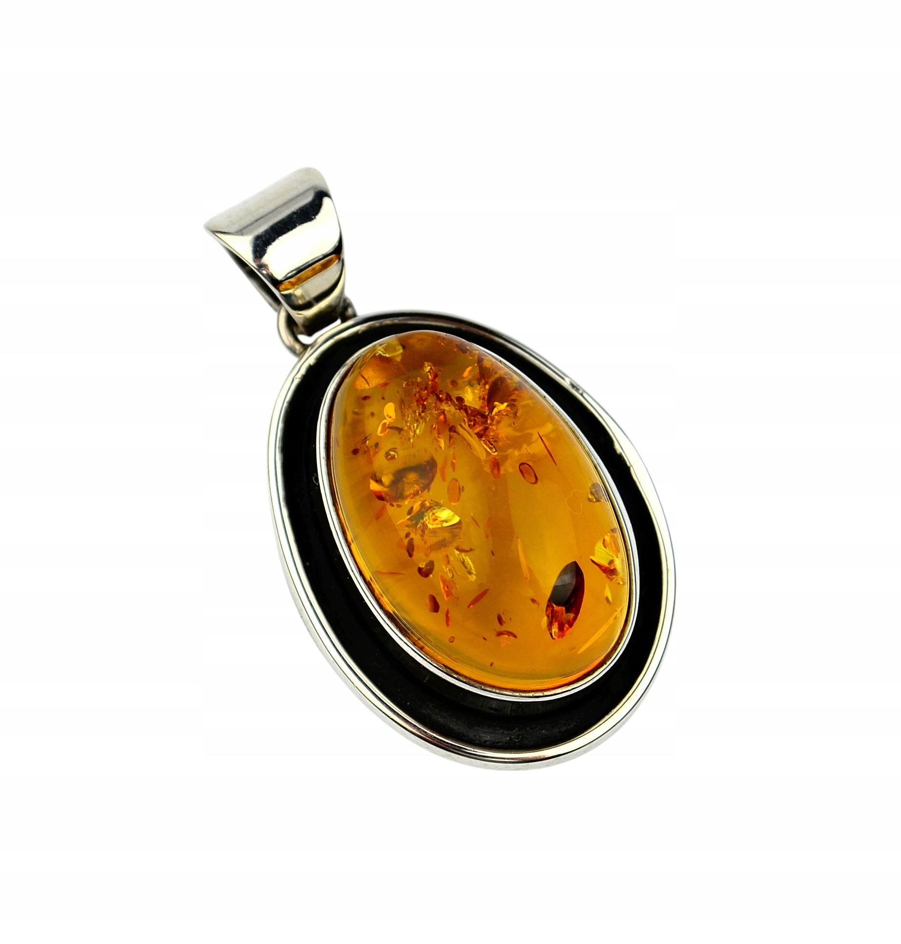 Přívěsek Na Přívěsek Baltský Jantar Stříbro Koňak