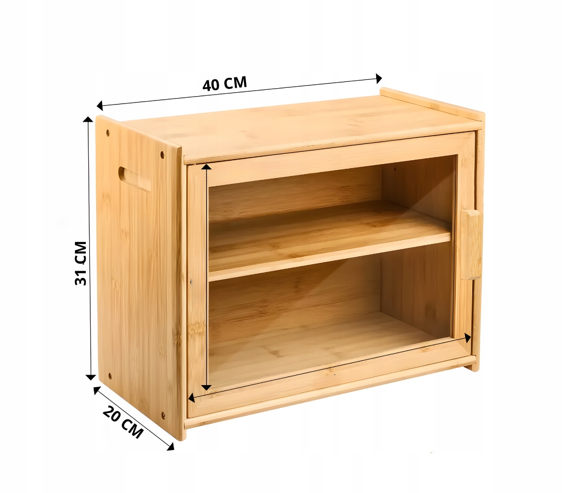 Chlebak bambusowy pojemnik żywność przyprawy półka szafka do kuchni deska Rodzaj z deską