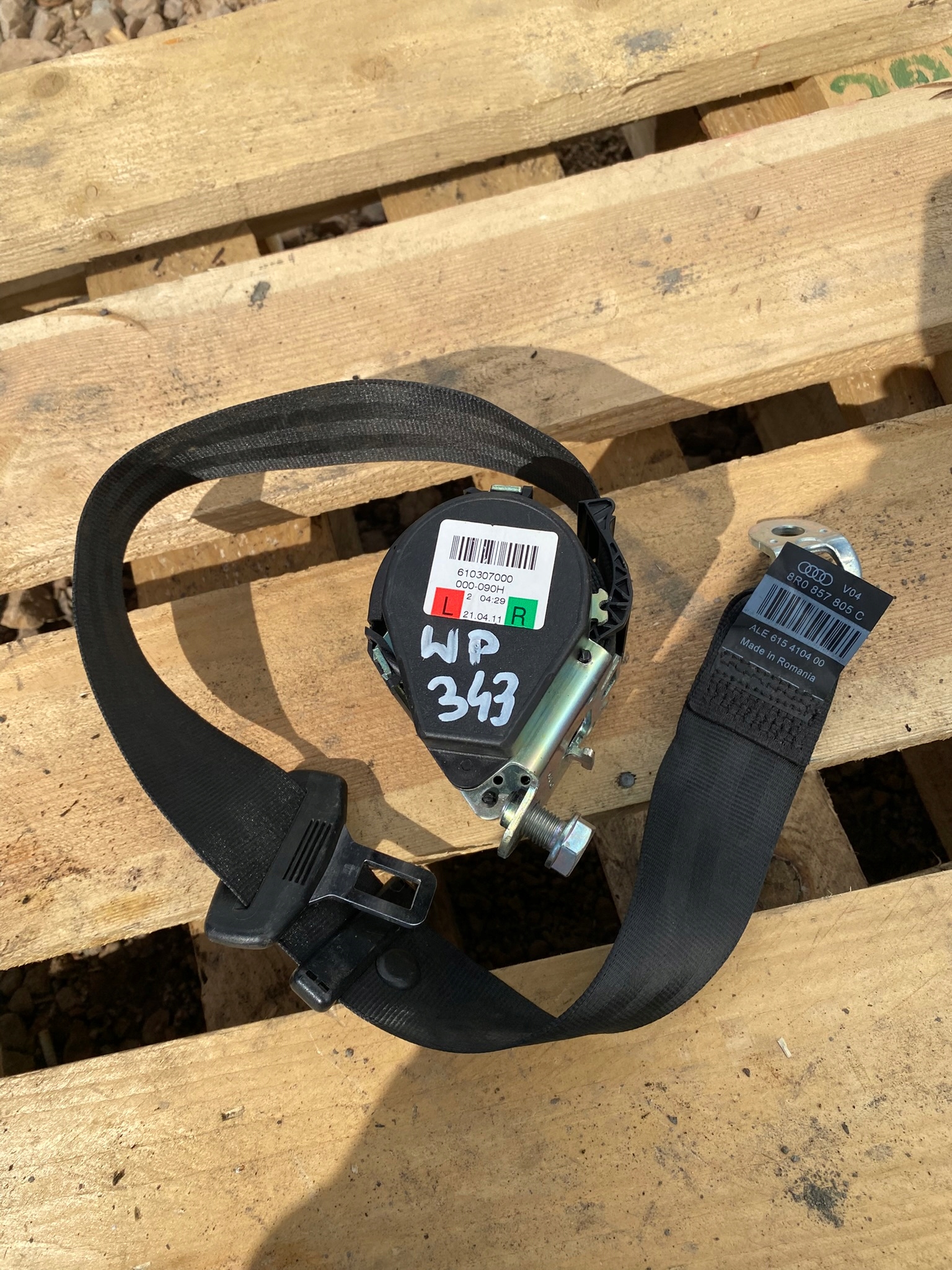 Gurten Sicherheits heck rechts AUDI Q5 08- 8R0857805C