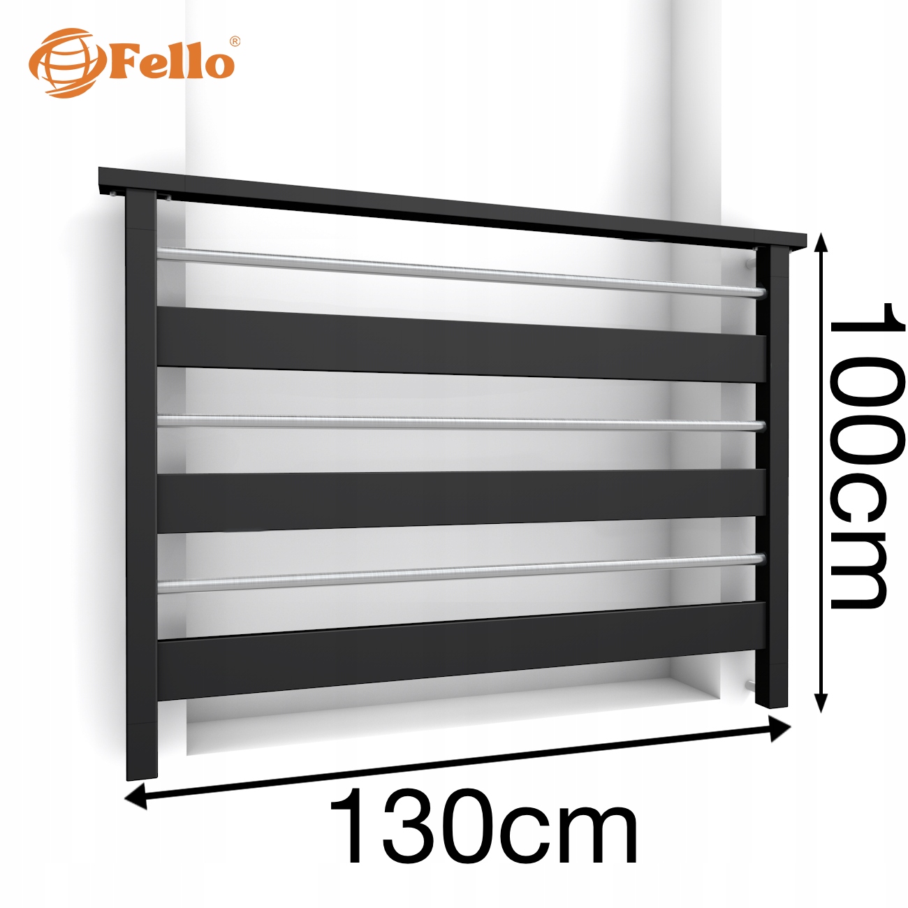 Diverse Francouzský balkon 130 cm Balustrada Ral