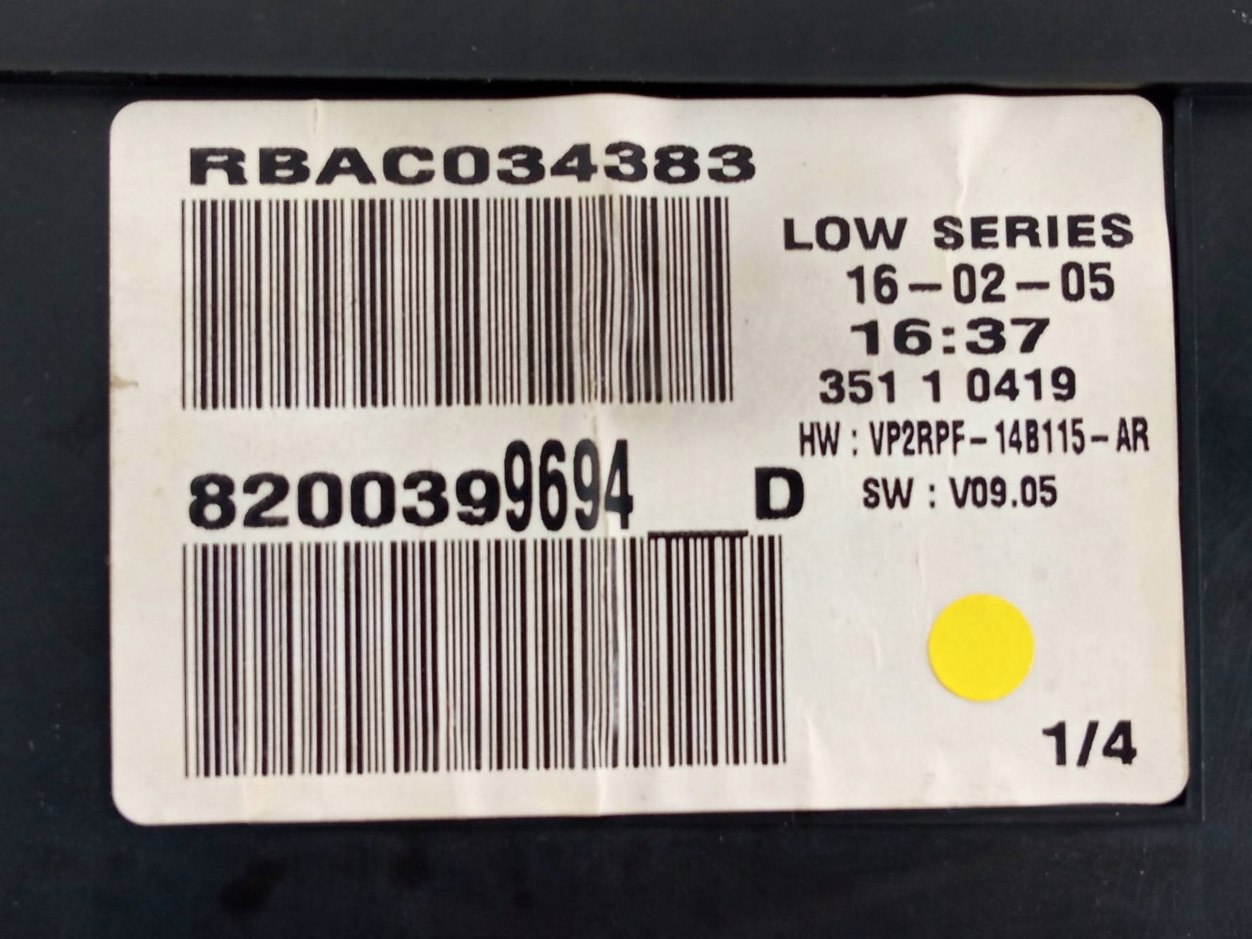 dials 8200399694 1.6 B Renault Megane II (2002-2009)