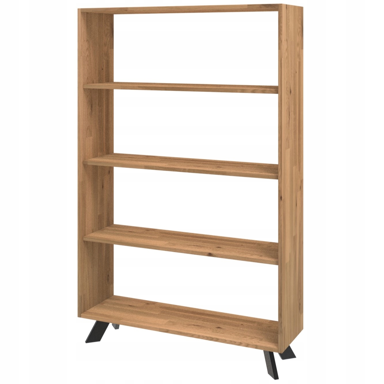 Dubový regál na knihy Loft industrial 157x80x30