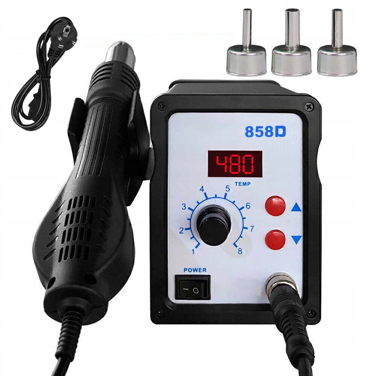 Pájecí Stanice 750W 100-450°C 3×TRYSKA S Inteligentní Funkcí Chlazení