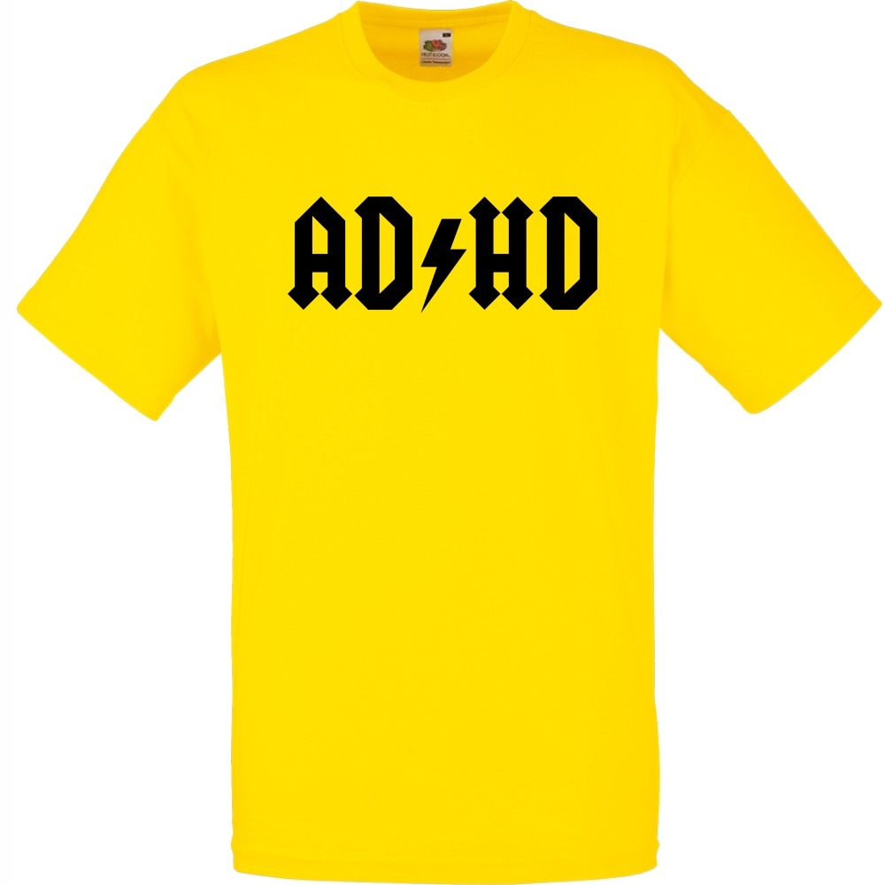 

Koszulka z nadrukiem zabawna Adhd na prezent L