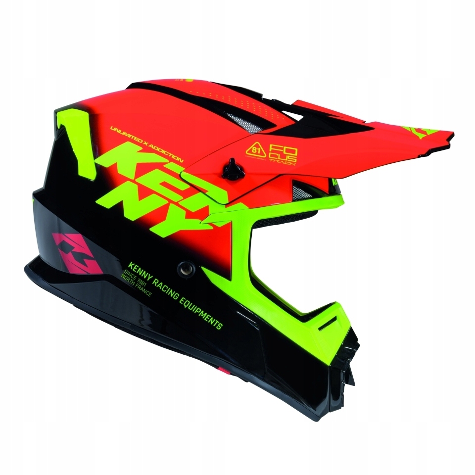 Kenny Racing Prilba Cross/enduro Track Graphic Focus Red Farba Červená/čiern