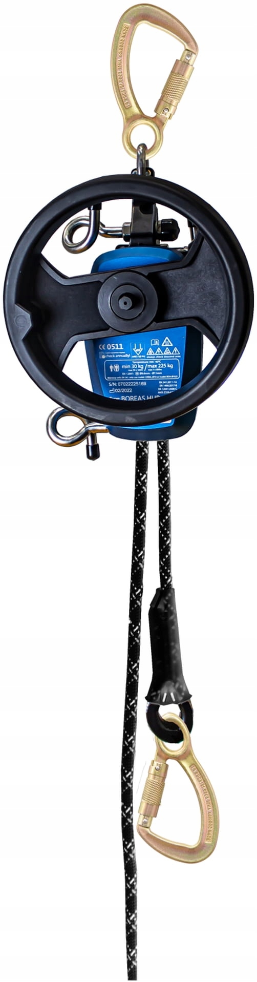 Evakuační záchranné zařízení s stoupacím kolem Irudek Boreas Hub