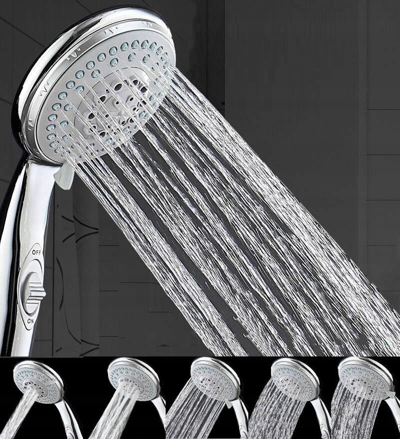 SŁUCHAWKA PRYSZNICOWA 5-FUNKCYJNA start-stop DUŻA Kod producenta SŁUCHAWKA PRYSZNICOWA 5-FUNKCYJNA