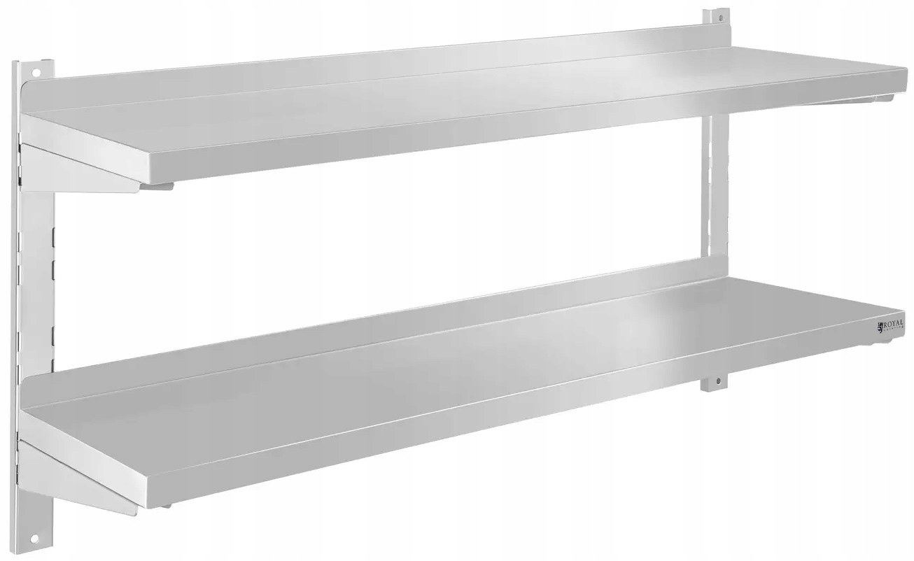 Półka wisząca nierdzewna 120x30 cm Royal Catering RCWR-120.2 10010360