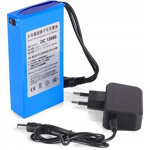 Lithiová baterie 12V 1-2A 6800mAh s adaptérem