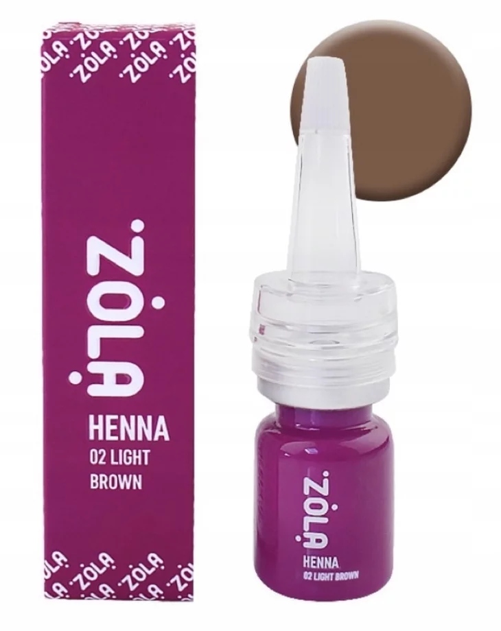 Zola Henna na barvení obočí 10 g 02 světle hnědá