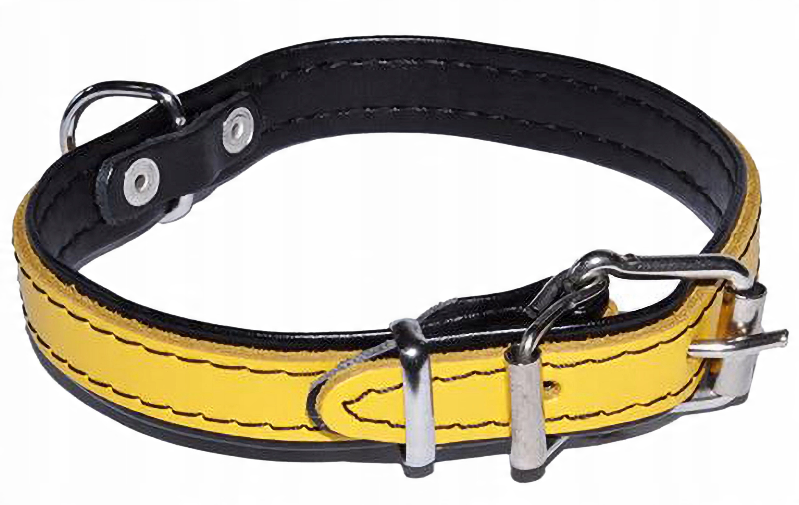 

Żółta, skórzana obroża dla psa 18mm/43cm Dino