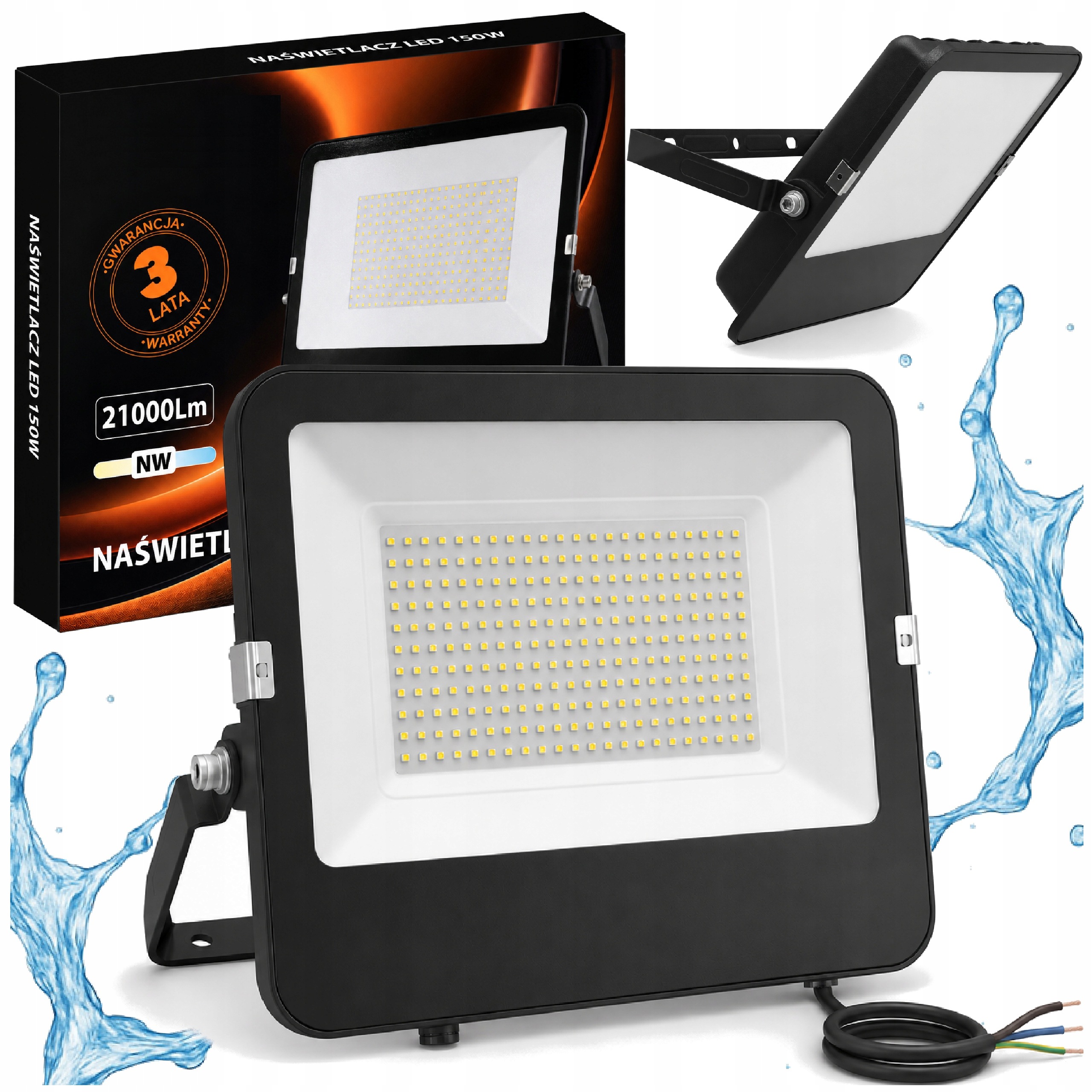 Halogenový Led reflektor 150W 21000lm Venkovní pracovní výkon, odolný IP65