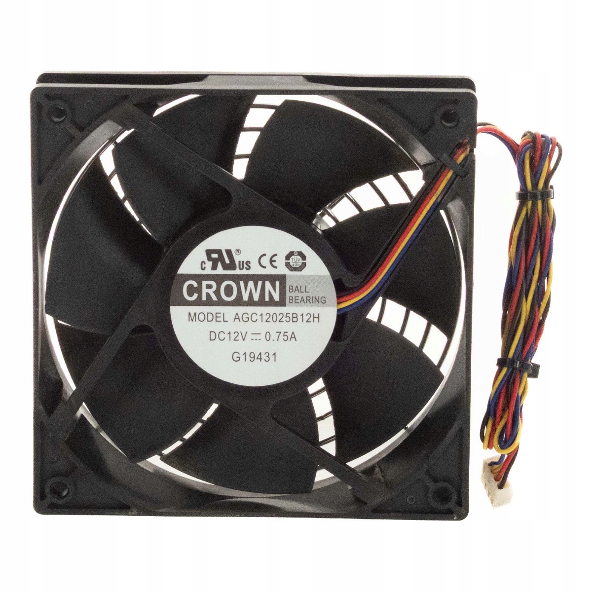 Crown AGC12025B12H 120x120x25 4-PIN 12V 0.75A