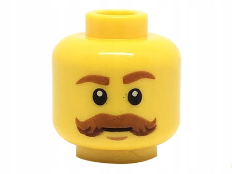 

Lego głowa główka figurki mężczyzna, wąsy